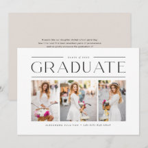 Black Modern Typografie Three Photo Afstuderen