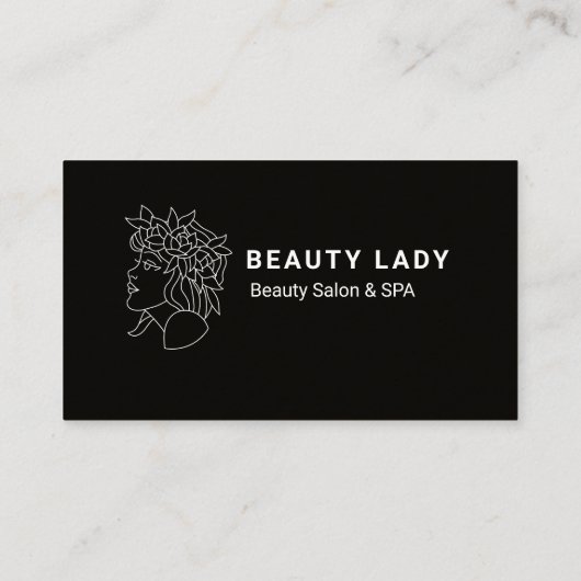 Black Modern Visitekaartje (Achterkant)