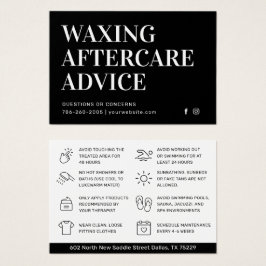 Black Modern Waxing Aftercare Kaart Hair Removal