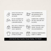 Black Modern Waxing Aftercare Kaart Hair Removal (Achterkant)