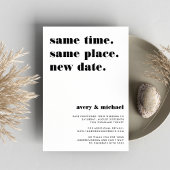 Black | Modern Wedding Postponement Announcement Save The Date