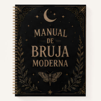 Black Modern Witch's Notebook/Manual Notitieboek
