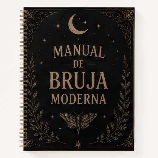 Black Modern Witch's Notebook/Manual Notitieboek (Voorkant)