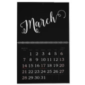 Black | Moderne, minimalistische agenda Kalender (Mar 2027)