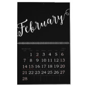 Black | Moderne, minimalistische agenda Kalender (Feb 2027)