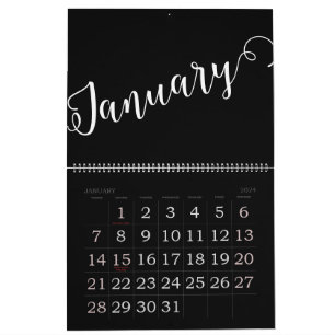 Black Moderne, minimalistische agenda Kalender