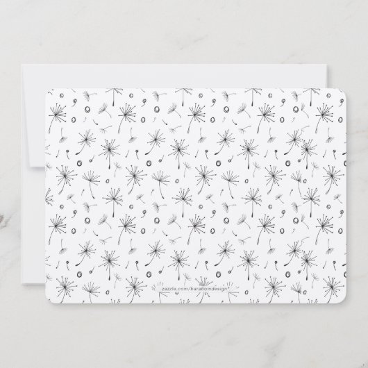 Black | Moderne onderneming Floral 50e verjaardag Kaart (Achterkant)