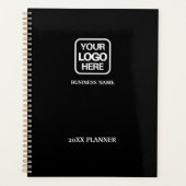 Black | Moderne professionele witte zakelijke Logo Planner (Voorkant)