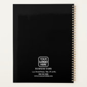 Black | Moderne professionele witte zakelijke Logo Planner (Achterkant)