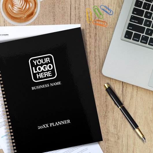 Black | Moderne professionele witte zakelijke Logo Planner
