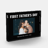 Black | Moderne script, eerste Vaderdag Fotoblokken (Links)