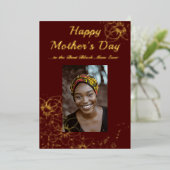 Black Moederdag Dinner Party Folie Uitnodiging (Staand Voorkant)