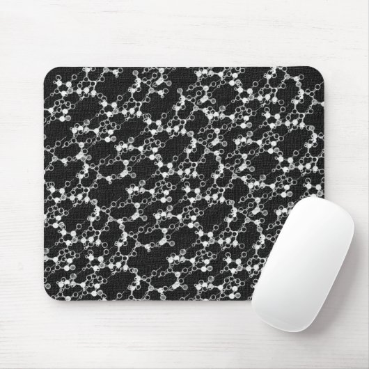 Black Molecule Mousepad Muismat (Met muis)