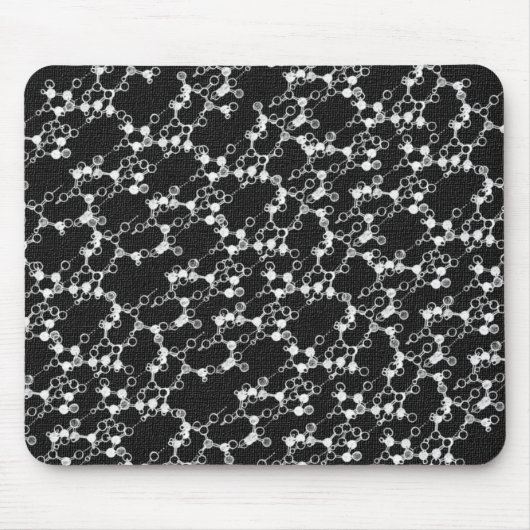 Black Molecule Mousepad Muismat (Voorkant)