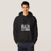 Black mom  Black kitten  Blacks  2 Hoodie (Voorkant volledig)