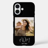 Black Mom Established Script Photo Case-Mate iPhone Case (Achterkant)