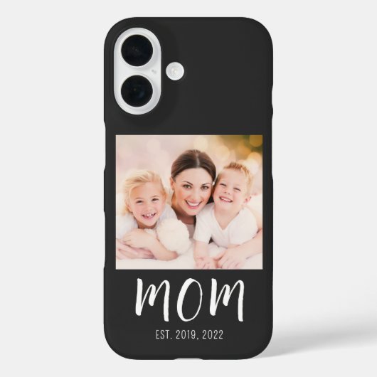 Black Mom Established Script Photo Case-Mate iPhone Case (Achterkant)