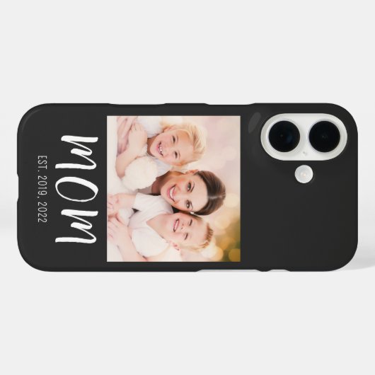 Black Mom Established Script Photo Case-Mate iPhone Case (Achterkant (horizontaal))