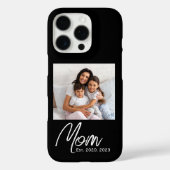 Black Mom Established Script Photo Case-Mate  iPhone Case (Achterkant)