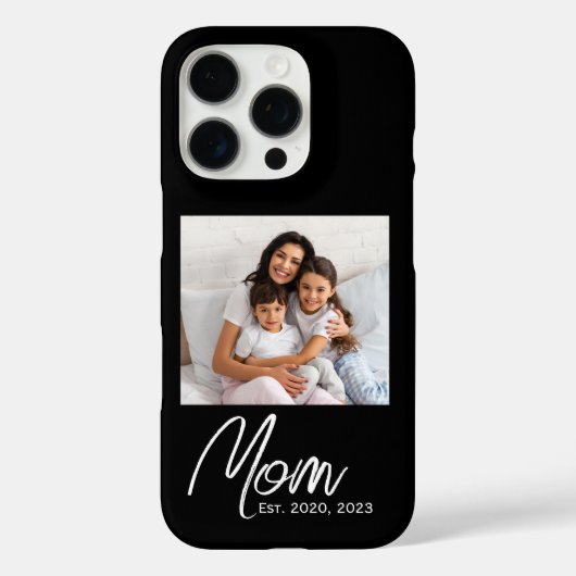Black Mom Established Script Photo Case-Mate  iPhone Case (Achterkant)