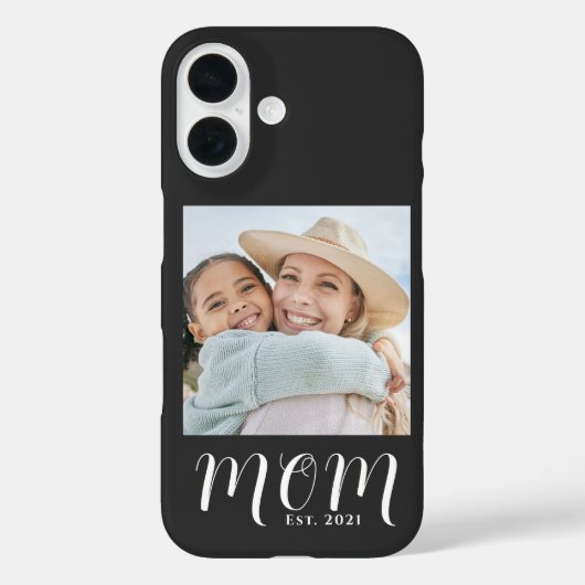 Black Mom Established Script Photo Case-Mate iPhone Case (Achterkant)