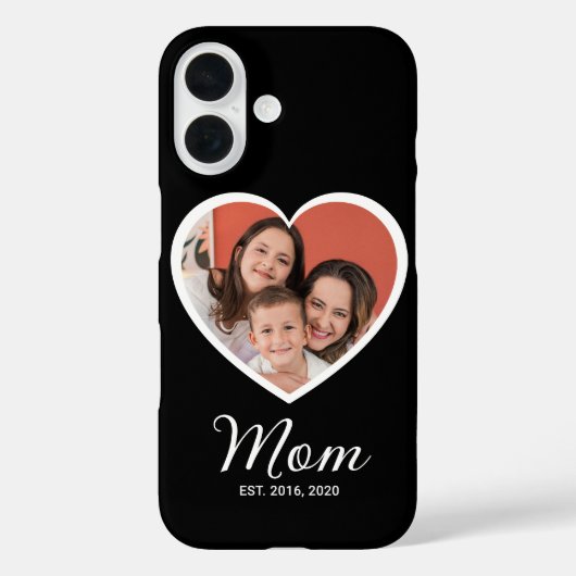 Black Mom Established Script Photo Case-Mate iPhone Case (Achterkant)