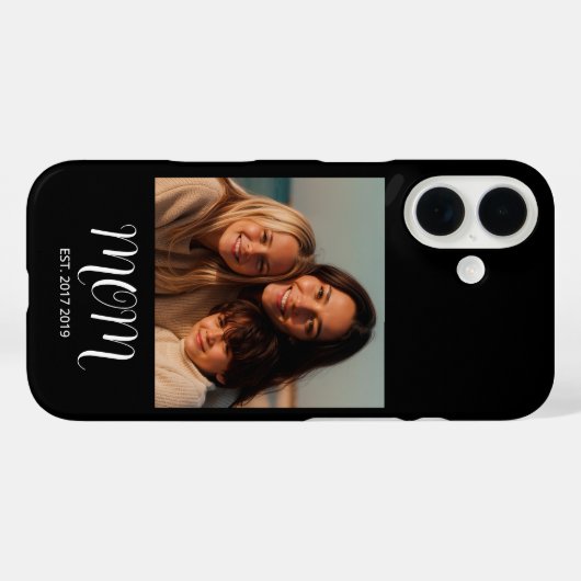Black Mom Established Script Photo Case-Mate iPhone Case (Achterkant (horizontaal))