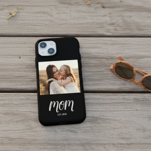 Black Mom Established Script Photo Case-Mate iPhone Case