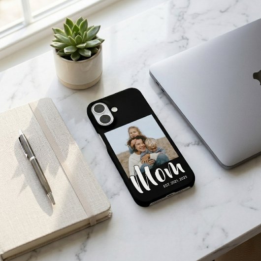 Black Mom Established Script Photo Case-Mate iPhone Case