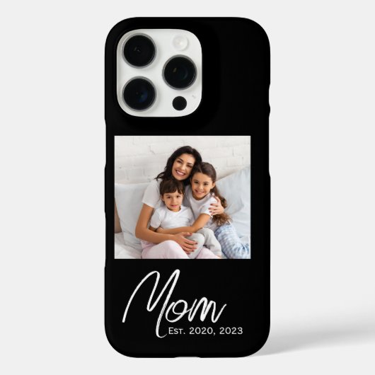 Black Mom Established Script Photo Case-Mate  iPhone Case (Achterkant)