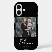 Black Mom Established Script Photo Case-Mate iPhone Case (Achterkant)