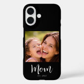 Black Mom Established Script Photo Case-Mate iPhone Case (Achterkant)