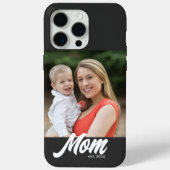 Black Mom Established Script Photo Case-Mate iPhone Case (Achterkant)