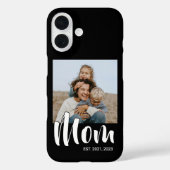 Black Mom Established Script Photo Case-Mate iPhone Case (Achterkant)