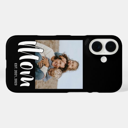 Black Mom Established Script Photo Case-Mate iPhone Case (Achterkant (horizontaal))