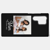 Black Mom Established Script Samsung Galaxy Hoesje (Achterkant horizontaal)