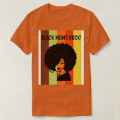 Black Moms Rock Moederdag T-shirt (Design voorkant)