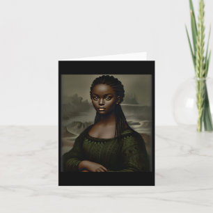 Black Mona Lisa Black History Month Afro-Amerika Kaart