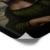 Black Mona Lisa Black History Month Afro-Amerika Poster (Hoek)