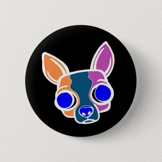 Black Monk Puppy Button (Voorkant)