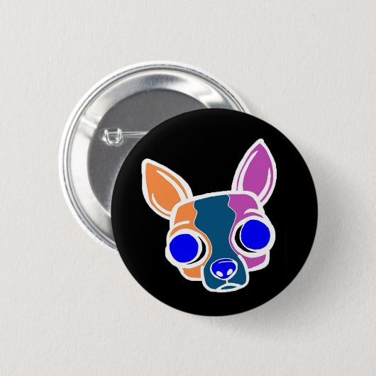 Black Monk Puppy Button (Voorkant /achterkant)