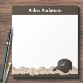 Black Monogram Baseball Hat Notitieblok