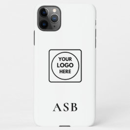 Black Monogram Custom Logo Photo iphone case 11Pro Max Hoesje
