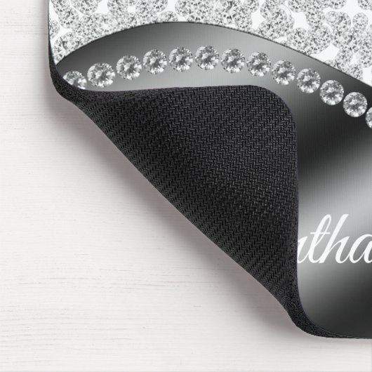 Black Monogram Diamonds Muismat (Hoek)