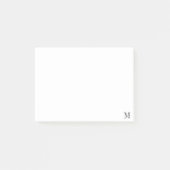 Black Monogram Initiaal Simple Post-it® Notes (Voorkant)