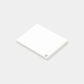 Black Monogram Initiaal Simple Post-it® Notes (Schuin)