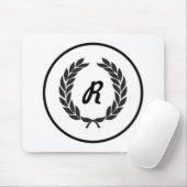 Black Monogram Laurel Wreath Muismat (Met muis)