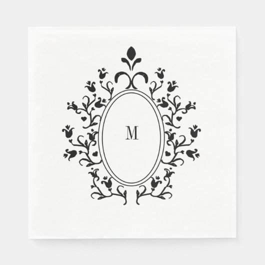 Black Monogram Servet (Voorkant)