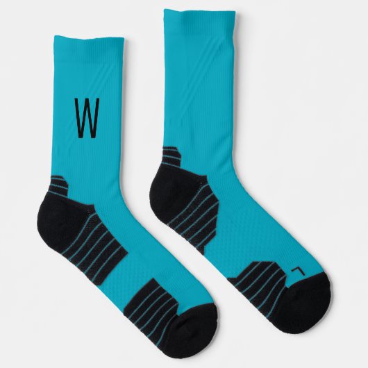 Black Monogram Turquoise Socks Sokken (Rechts)