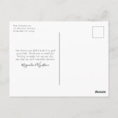 Black Monogram Weddenschap Foto Dank je Briefkaart (Achterkant)